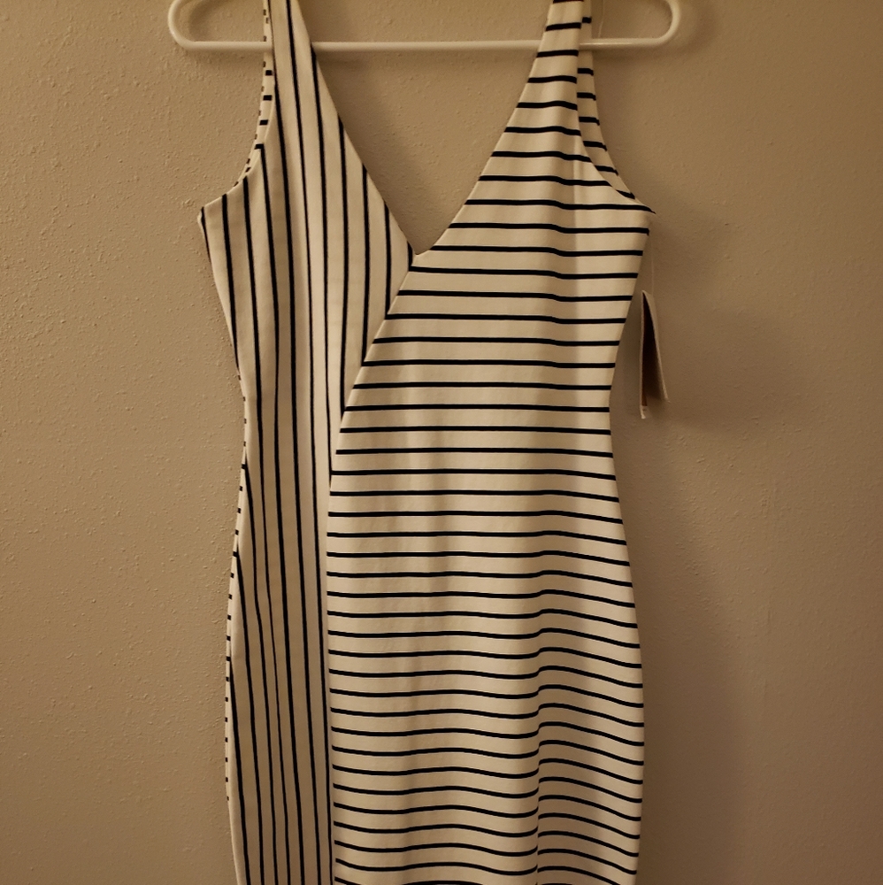 Black and white dress.